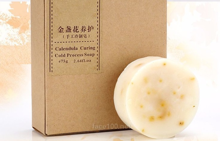 手工皂廠家批發金盞花潔面皂滋潤肥皂oem一件代發定制香皂